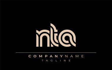NTA Yaratıcı Eşsiz Modern Harf Logosu Tasarımı. Benzersiz bir harf dizaynına sahip stilize logo, soyut minimalist estetik ve modern cazibe sunar.