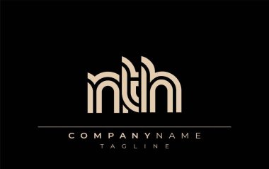 NTH Yaratıcı Eşsiz Modern Harf Logosu Tasarımı. Benzersiz bir harf dizaynına sahip stilize logo, soyut minimalist estetik ve modern cazibe sunar.
