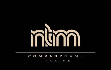 NTM Yaratıcı Eşsiz Modern Harf Logosu Tasarımı. Benzersiz bir harf dizaynına sahip stilize logo, soyut minimalist estetik ve modern cazibe sunar.