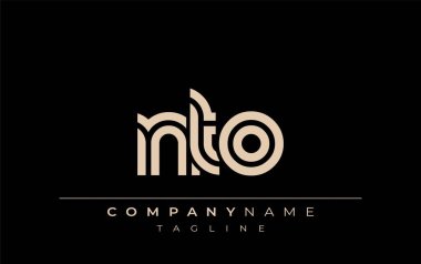 NTO Yaratıcı Eşsiz Modern Harf Logosu Tasarımı. Benzersiz bir harf dizaynına sahip stilize logo, soyut minimalist estetik ve modern cazibe sunar.