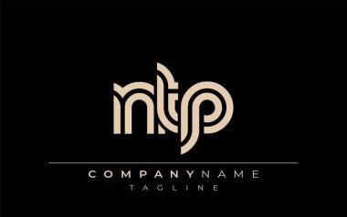 NTP Yaratıcı Eşsiz Modern Harf Logosu Tasarımı. Benzersiz bir harf dizaynına sahip stilize logo, soyut minimalist estetik ve modern cazibe sunar.