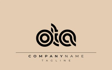 OTA Yaratıcı Eşsiz Modern Harf Logosu Tasarımı. Benzersiz bir harf dizaynına sahip stilize logo, soyut minimalist estetik ve modern cazibe sunar.