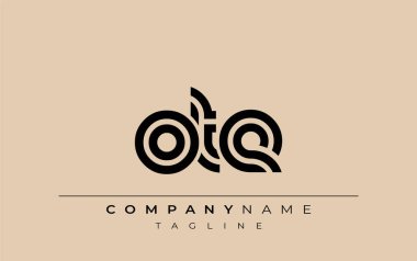 OTE Yaratıcı Eşsiz Modern Harf Logosu Tasarımı. Benzersiz bir harf dizaynına sahip stilize logo, soyut minimalist estetik ve modern cazibe sunar.