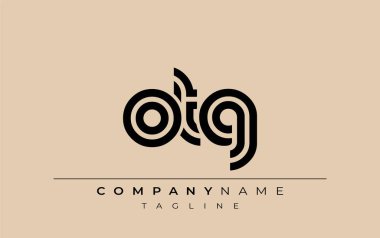 OTG Yaratıcı Eşsiz Modern Harf Logosu Tasarımı. Benzersiz bir harf dizaynına sahip stilize logo, soyut minimalist estetik ve modern cazibe sunar.