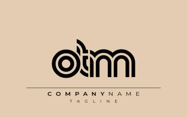 OTM Yaratıcı Eşsiz Modern Harf Logosu Tasarımı. Benzersiz bir harf dizaynına sahip stilize logo, soyut minimalist estetik ve modern cazibe sunar.