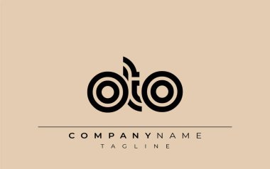 OTO Yaratıcı Eşsiz Modern Harf Logosu Tasarımı. Benzersiz bir harf dizaynına sahip stilize logo, soyut minimalist estetik ve modern cazibe sunar.