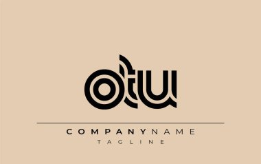 OTU Yaratıcı Eşsiz Modern Harf Logosu Tasarımı. Benzersiz bir harf dizaynına sahip stilize logo, soyut minimalist estetik ve modern cazibe sunar.