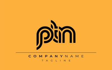 PTN Yaratıcı Eşsiz Modern Harf Logosu Tasarımı. Benzersiz bir harf dizaynına sahip stilize logo, soyut minimalist estetik ve modern cazibe sunar.