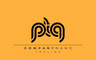 PTQ Yaratıcı Eşsiz Modern Harf Logosu Tasarımı. Benzersiz bir harf dizaynına sahip stilize logo, soyut minimalist estetik ve modern cazibe sunar.