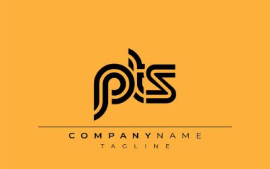 PTS Yaratıcı Eşsiz Modern Harf Logosu Tasarımı. Benzersiz bir harf dizaynına sahip stilize logo, soyut minimalist estetik ve modern cazibe sunar.