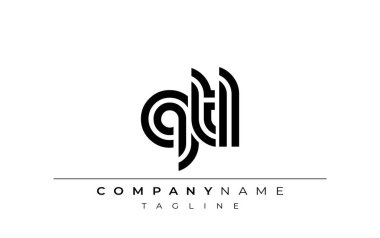 QTL Yaratıcı Eşsiz Modern Harf Logosu Tasarımı. Benzersiz bir harf dizaynına sahip stilize logo, soyut minimalist estetik ve modern cazibe sunar.