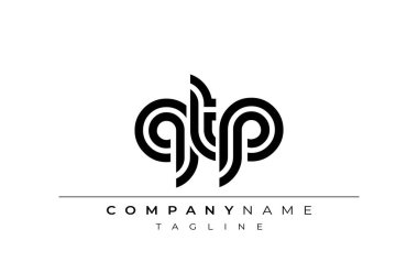QTP Yaratıcı Eşsiz Modern Harf Logosu Tasarımı. Benzersiz bir harf dizaynına sahip stilize logo, soyut minimalist estetik ve modern cazibe sunar.