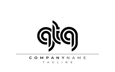 QTQ Yaratıcı Eşsiz Modern Harf Logosu Tasarımı. Benzersiz bir harf dizaynına sahip stilize logo, soyut minimalist estetik ve modern cazibe sunar.