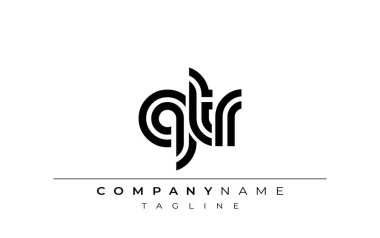 QTR Yaratıcı Eşsiz Modern Harf Logosu Tasarımı. Benzersiz bir harf dizaynına sahip stilize logo, soyut minimalist estetik ve modern cazibe sunar.