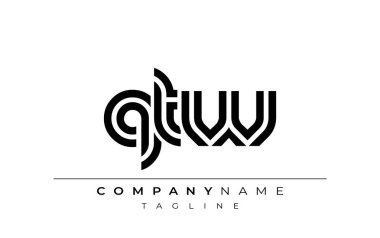 QTW Yaratıcı Eşsiz Modern Harf Logosu Tasarımı. Benzersiz bir harf dizaynına sahip stilize logo, soyut minimalist estetik ve modern cazibe sunar.
