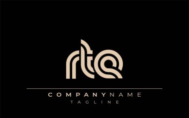 RTE Yaratıcı Eşsiz Modern Harf Logosu Tasarımı. Benzersiz bir harf dizaynına sahip stilize logo, soyut minimalist estetik ve modern cazibe sunar.