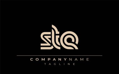 STE Yaratıcı Eşsiz Modern Harf Logosu Tasarımı. Benzersiz bir harf dizaynına sahip stilize logo, soyut minimalist estetik ve modern cazibe sunar.