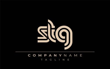 STG Yaratıcı Eşsiz Modern Harf Logosu Tasarımı. Benzersiz bir harf dizaynına sahip stilize logo, soyut minimalist estetik ve modern cazibe sunar.