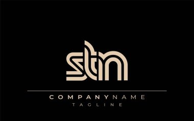 STN Yaratıcı Eşsiz Modern Harf Logosu Tasarımı. Benzersiz bir harf dizaynına sahip stilize logo, soyut minimalist estetik ve modern cazibe sunar.