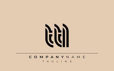 TTL Yaratıcı Eşsiz Modern Harf Logosu Tasarımı. Benzersiz bir harf dizaynına sahip stilize logo, soyut minimalist estetik ve modern cazibe sunar.