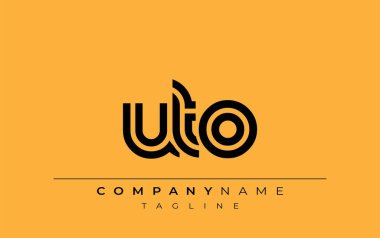 UTO Yaratıcı Eşsiz Modern Harf Logosu Tasarımı. Benzersiz bir harf dizaynına sahip stilize logo, soyut minimalist estetik ve modern cazibe sunar.