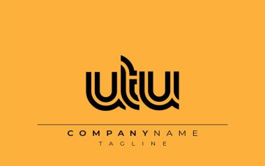 UTU Yaratıcı Eşsiz Modern Harf Logosu Tasarımı. Benzersiz bir harf dizaynına sahip stilize logo, soyut minimalist estetik ve modern cazibe sunar.