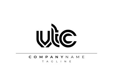 VTC Yaratıcı Eşsiz Modern Harf Logosu Tasarımı. Benzersiz bir harf dizaynına sahip stilize logo, soyut minimalist estetik ve modern cazibe sunar.