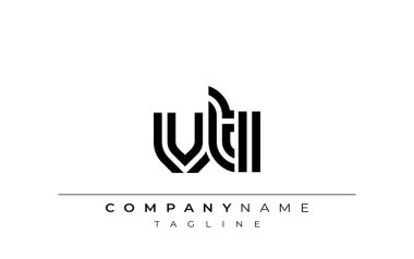 VTI Yaratıcı Eşsiz Modern Harf Logosu Tasarımı. Benzersiz bir harf dizaynına sahip stilize logo, soyut minimalist estetik ve modern cazibe sunar.