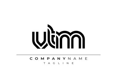 VTM Yaratıcı Eşsiz Modern Harf Logosu Tasarımı. Benzersiz bir harf dizaynına sahip stilize logo, soyut minimalist estetik ve modern cazibe sunar.