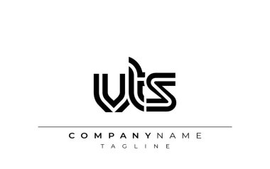 VTS Yaratıcı Eşsiz Modern Harf Logosu Tasarımı. Benzersiz bir harf dizaynına sahip stilize logo, soyut minimalist estetik ve modern cazibe sunar.