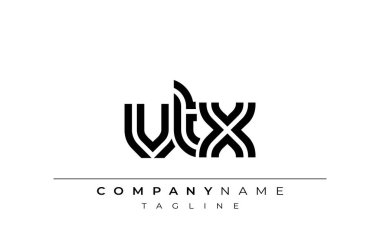 VTX Yaratıcı Eşsiz Modern Harf Logosu Tasarımı. Benzersiz bir harf dizaynına sahip stilize logo, soyut minimalist estetik ve modern cazibe sunar.