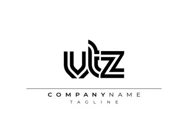 VTZ Yaratıcı Eşsiz Modern Harf Logosu Tasarımı. Benzersiz bir harf dizaynına sahip stilize logo, soyut minimalist estetik ve modern cazibe sunar.