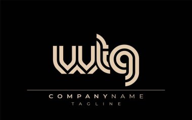 WTG Yaratıcı Eşsiz Modern Harf Logosu Tasarımı. Benzersiz bir harf dizaynına sahip stilize logo, soyut minimalist estetik ve modern cazibe sunar.