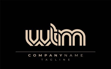 WTM Yaratıcı Eşsiz Modern Harf Logosu Tasarımı. Benzersiz bir harf dizaynına sahip stilize logo, soyut minimalist estetik ve modern cazibe sunar.