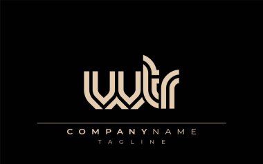 WTR Yaratıcı Eşsiz Modern Harf Logosu Tasarımı. Benzersiz bir harf dizaynına sahip stilize logo, soyut minimalist estetik ve modern cazibe sunar.