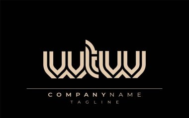 WTW Yaratıcı Eşsiz Modern Harf Logosu Tasarımı. Benzersiz bir harf dizaynına sahip stilize logo, soyut minimalist estetik ve modern cazibe sunar.