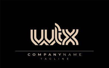 WTX Yaratıcı Eşsiz Modern Harf Logosu Tasarımı. Benzersiz bir harf dizaynına sahip stilize logo, soyut minimalist estetik ve modern cazibe sunar.