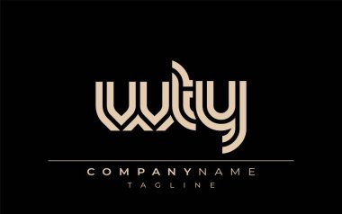 WTY Yaratıcı Eşsiz Modern Harf Logosu Tasarımı. Benzersiz bir harf dizaynına sahip stilize logo, soyut minimalist estetik ve modern cazibe sunar.