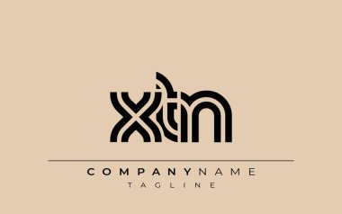 XTN Yaratıcı Eşsiz Modern Harf Logosu Tasarımı. Benzersiz bir harf dizaynına sahip stilize logo, soyut minimalist estetik ve modern cazibe sunar.