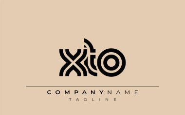 XTO Yaratıcı Eşsiz Modern Harf Logosu Tasarımı. Benzersiz bir harf dizaynına sahip stilize logo, soyut minimalist estetik ve modern cazibe sunar.