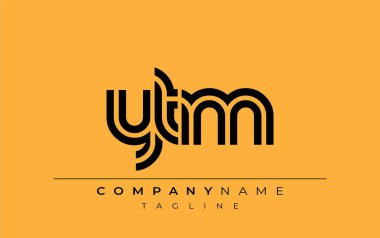YTM Yaratıcı Eşsiz Modern Harf Logosu Tasarımı. Benzersiz bir harf dizaynına sahip stilize logo, soyut minimalist estetik ve modern cazibe sunar.