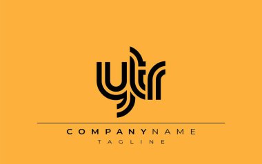 YTR Yaratıcı Eşsiz Modern Harf Logosu Tasarımı. Benzersiz bir harf dizaynına sahip stilize logo, soyut minimalist estetik ve modern cazibe sunar.