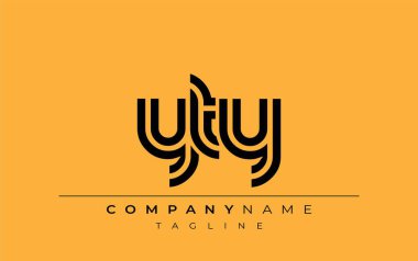 YTY Yaratıcı Eşsiz Modern Harf Logosu Tasarımı. Benzersiz bir harf dizaynına sahip stilize logo, soyut minimalist estetik ve modern cazibe sunar.