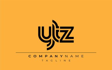 YTZ Yaratıcı Eşsiz Modern Harf Logosu Tasarımı. Benzersiz bir harf dizaynına sahip stilize logo, soyut minimalist estetik ve modern cazibe sunar.