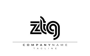 ZTG Yaratıcı Eşsiz Modern Harf Logosu Tasarımı. Benzersiz bir harf dizaynına sahip stilize logo, soyut minimalist estetik ve modern cazibe sunar.