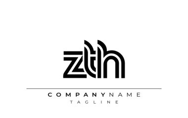 ZTH Yaratıcı Eşsiz Modern Harf Logosu Tasarımı. Benzersiz bir harf dizaynına sahip stilize logo, soyut minimalist estetik ve modern cazibe sunar.