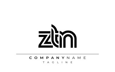 ZTN Yaratıcı Eşsiz Modern Harf Logosu Tasarımı. Benzersiz bir harf dizaynına sahip stilize logo, soyut minimalist estetik ve modern cazibe sunar.