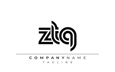 ZTQ Yaratıcı Eşsiz Modern Harf Logosu Tasarımı. Benzersiz bir harf dizaynına sahip stilize logo, soyut minimalist estetik ve modern cazibe sunar.