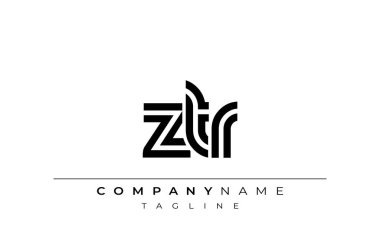 ZTR Yaratıcı Eşsiz Modern Harf Logosu Tasarımı. Benzersiz bir harf dizaynına sahip stilize logo, soyut minimalist estetik ve modern cazibe sunar.