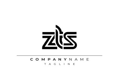 ZTS Yaratıcı Eşsiz Modern Harf Logosu Tasarımı. Benzersiz bir harf dizaynına sahip stilize logo, soyut minimalist estetik ve modern cazibe sunar.